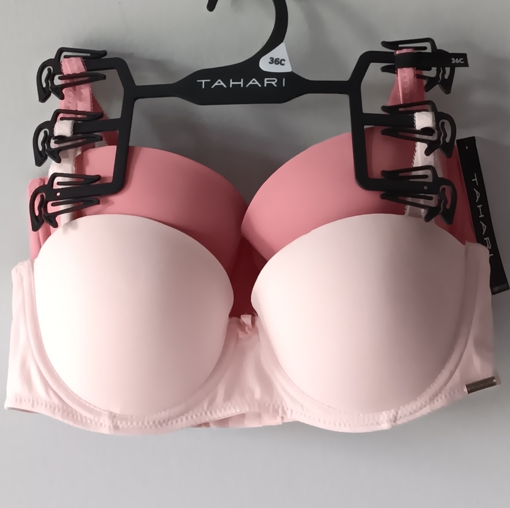 New Tahari T-Shirt Bra 2 Pack Brandied Apricot Size 36C